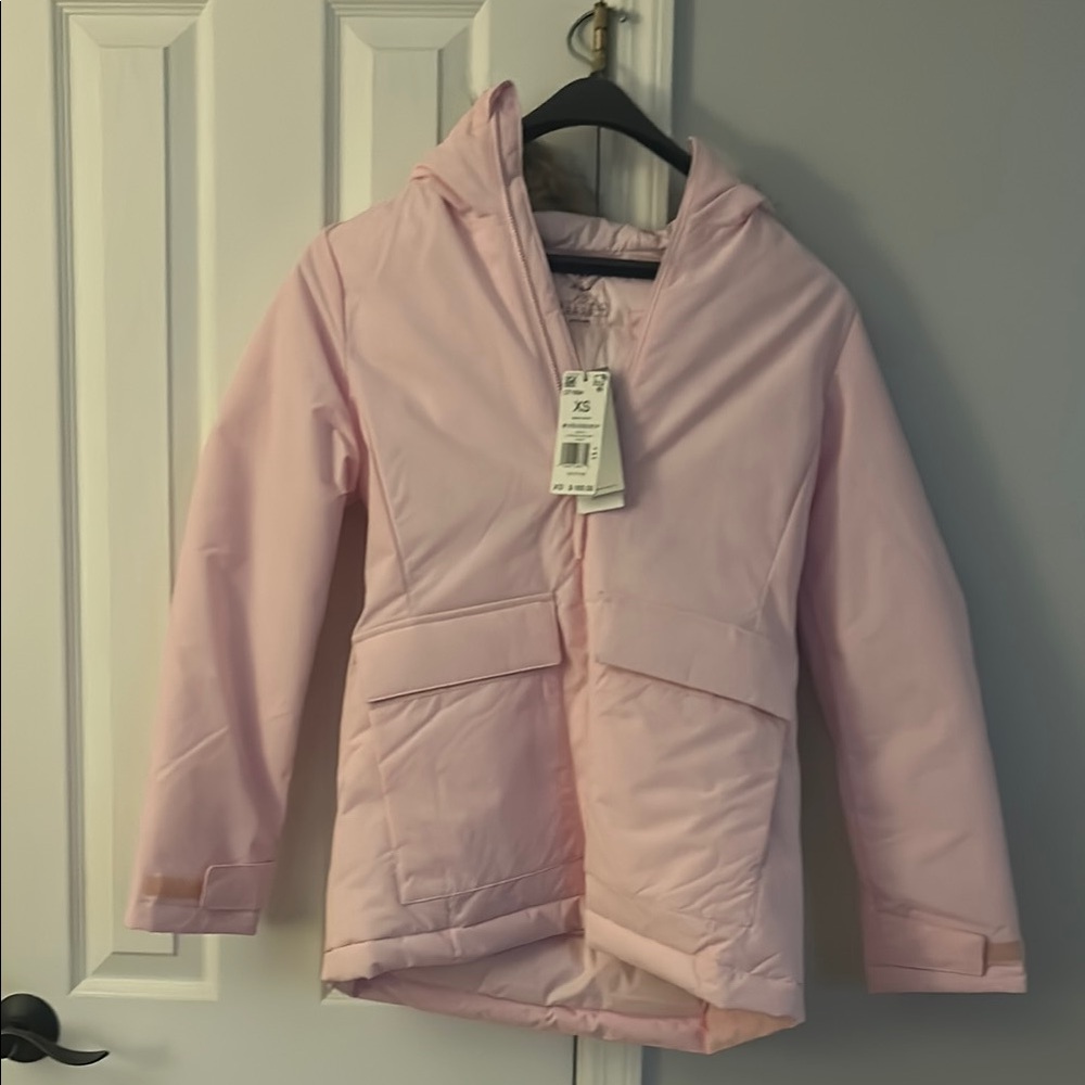 NWT women’s adidas winter coat with fake fur hood